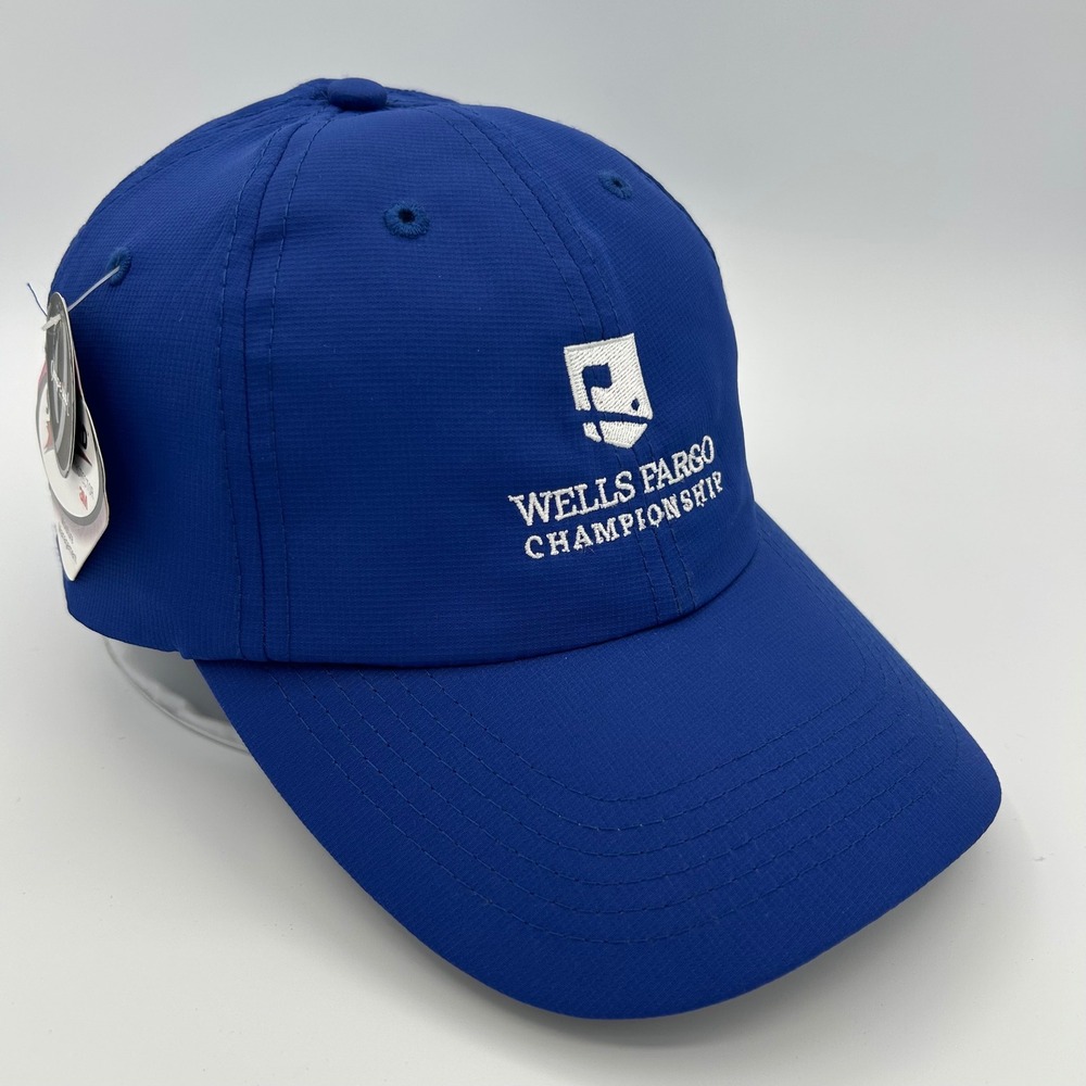 Wells Fargo Championship Imperial Golf Hat Men OSFA Blue Performance Sporty